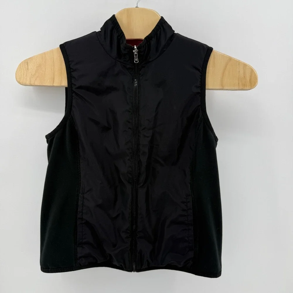 Lauren Ralph Lauren Golf Reversible Quilted Vest Pink Black XL Full Zip RL Logo